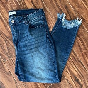 Ms. Cello Skinny Jeans with frayed ankle hem